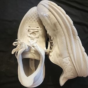 Hoka All-White Athletic Sneakers